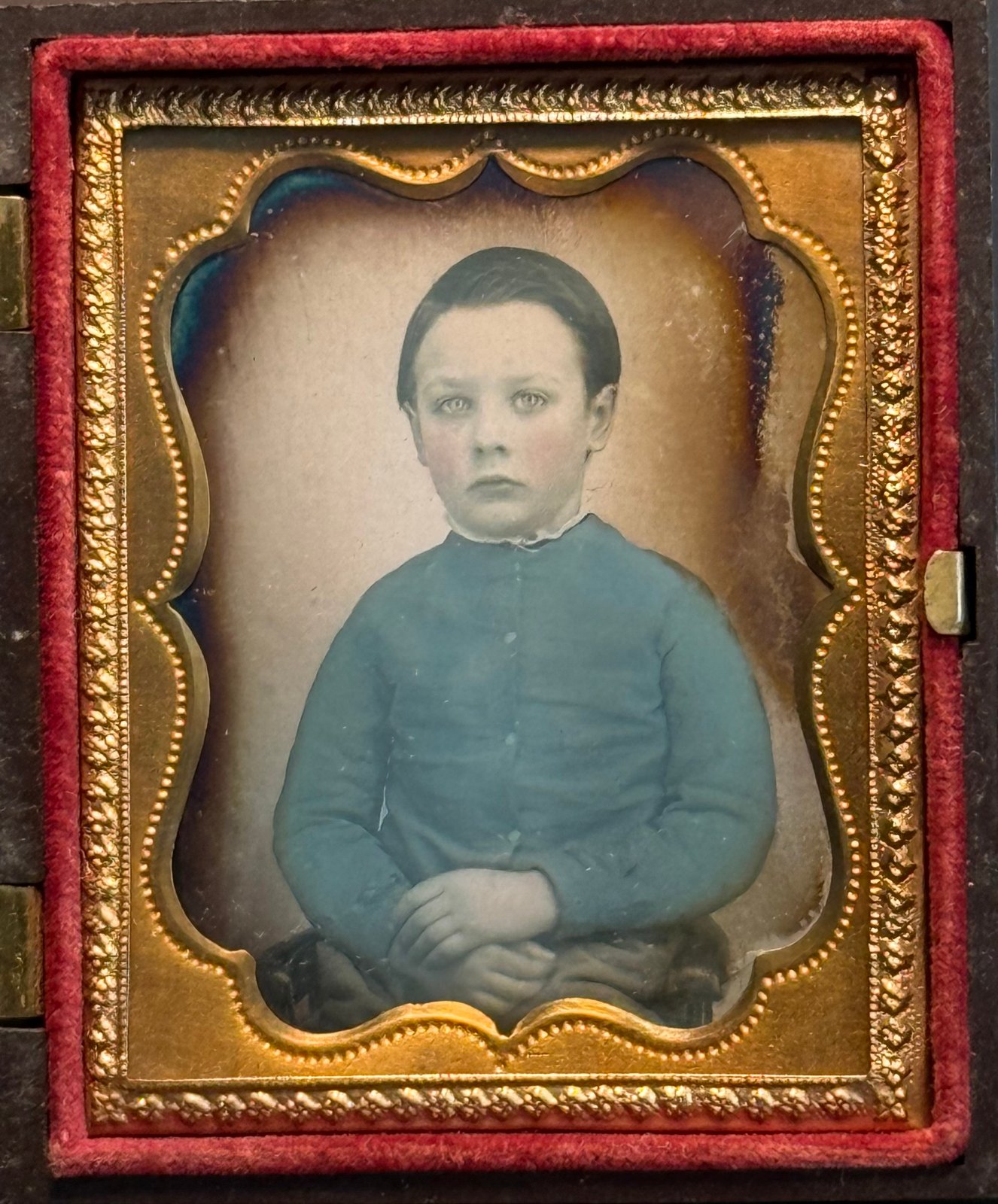 Ninth Plate Daguerreotype in a Full Leatherette Case