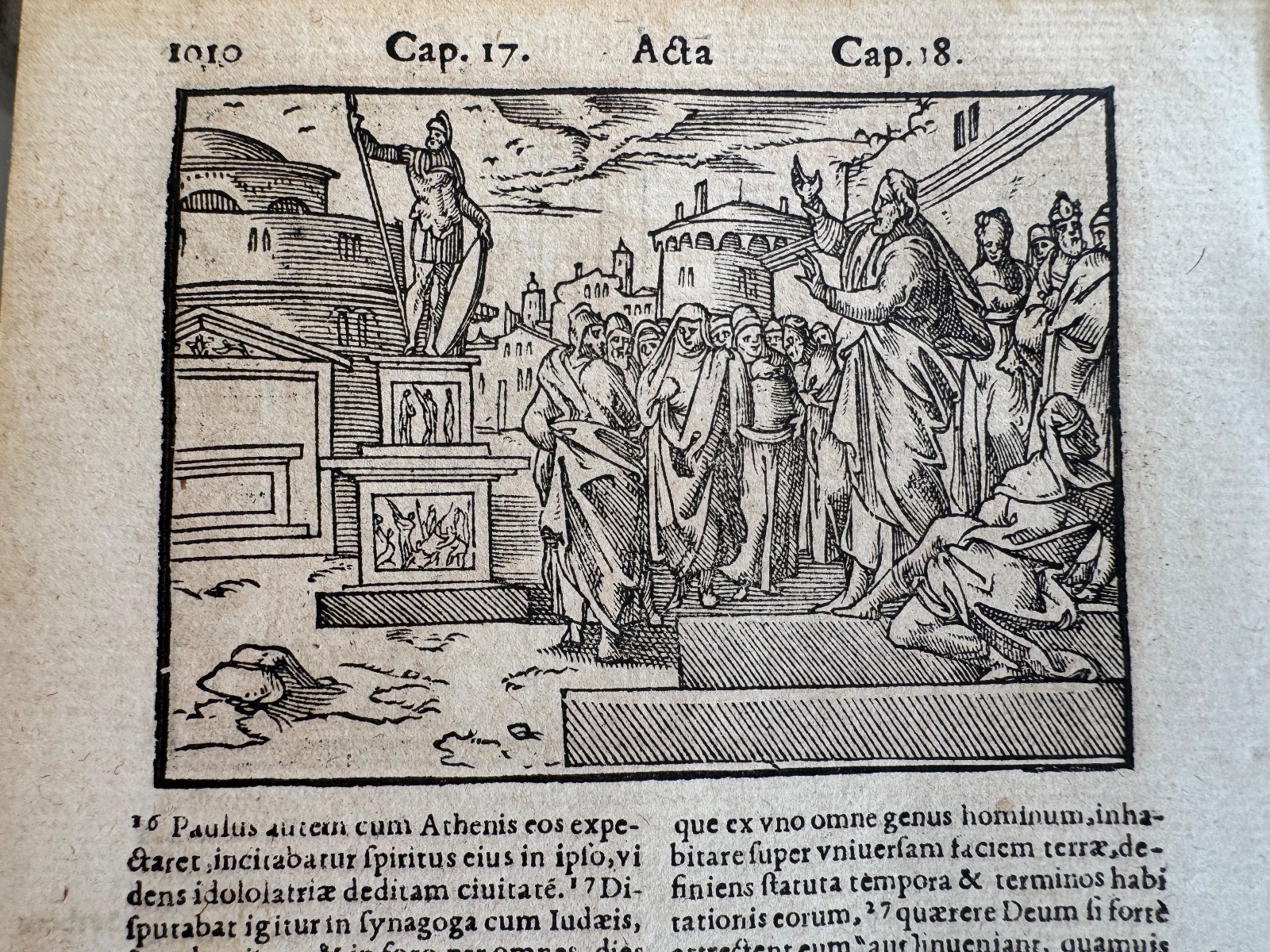 16th or 15th c Woodcut Foursome From Bible