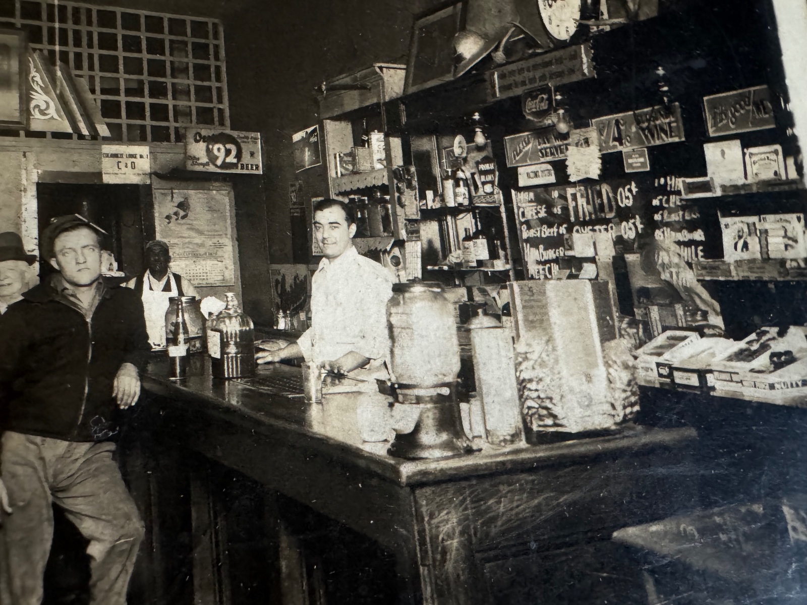 Early Soda Jerk Mounted Photograph